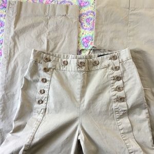 J. Crew sailor style high rise khaki cotton